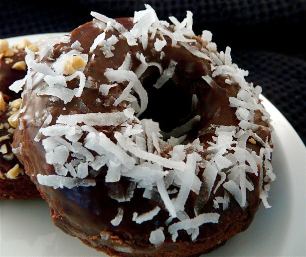 Baked Double Chocolate Donuts (Gluten Free). Photo by PaulaG