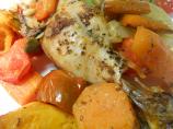 Roast Chicken Drumsticks and Vegetables