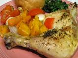 Roast Chicken Drumsticks and Vegetables