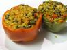 Stuffed Peppers With Thai Curry Rice and Mushrooms