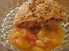 Peach Cobbler With Oatmeal Cookie Topping. Recipe by Debbwl