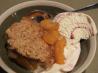 Peach Cobbler With Oatmeal Cookie Topping