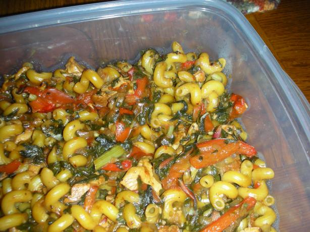 Chicken and Swiss Chard Fusilli. Photo by JackieOhNo!