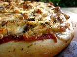 Pizza With Mushrooms, Garlic & Walnuts