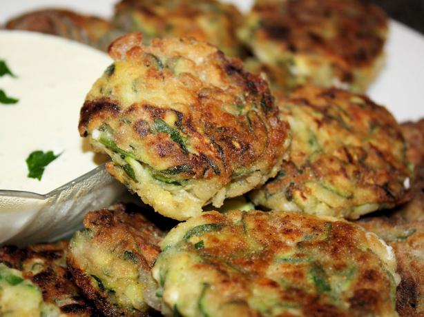 Mediterranean Zucchini Fritters With Sensational Yogurt Sauce. Photo by **Jubes**