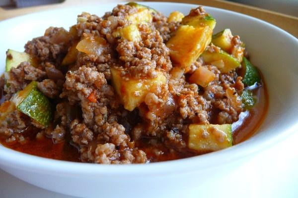 Zucchini and Ground Beef Casserole. Photo by Tea Jenny