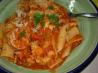Chicken and Pasta With Creamy Tomato-Wine Sauce. Recipe by ratherbeswimmin'