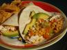 Shredded Chicken Tacos With Tomatoes and Grilled Corn. Recipe by weekend cooker