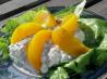 1950s Picture Salad:  Peach and Cottage Cheese. Recipe by Lorraine of AZ