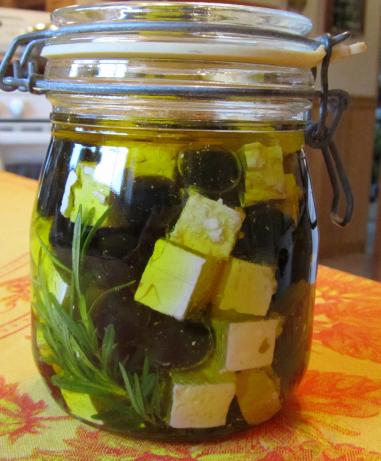 Feta and Olives in a Jar. Photo by Rita~