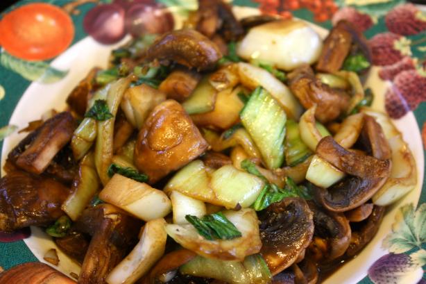 Asian Bok Choy and Mushrooms. Photo by Leggy Peggy