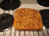 Focaccia With Caramelized Onions, Pear and Blue Cheese
