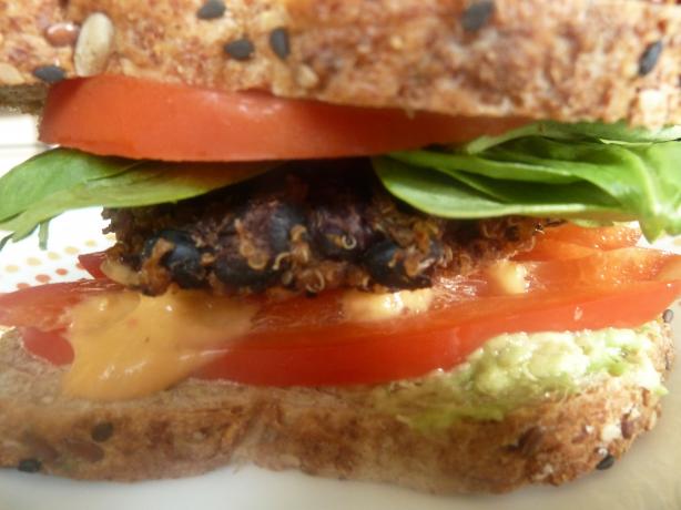 Black Bean-Quinoa Burgers. Photo by molinda85