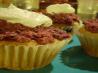 Vanilla Cupcake With a Pureed Blackberry Topping