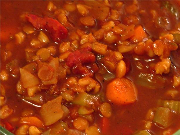 Barley and Lentil Soup. Photo by Pismo