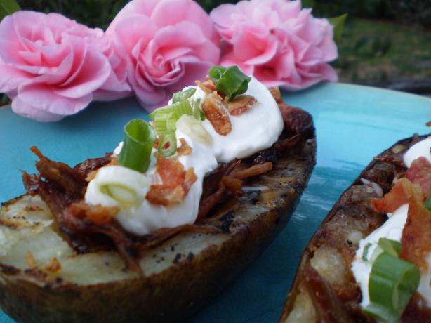 Grilled BBQ Potato Skins. Photo by breezermom