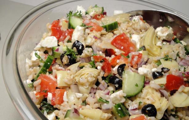 Greek Rice Salad. Photo by Debbwl