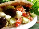 Hummus Pitas With Feta-Olive Salsa