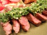 Cumin-Pepper Flank Steak With Horseradish Chimichurri