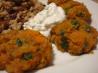 Baked Butternut Falafels With Cucumber Yogurt Dip