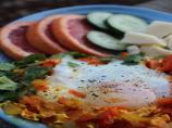 Shakshuka Yemani Basted Eggs. Photo by Cookgirl