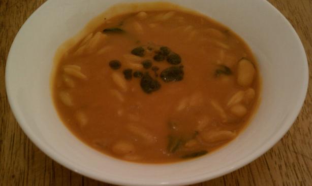 Easy Tomato Florentine Soup (Vegan Too!). Photo by thesinglebite