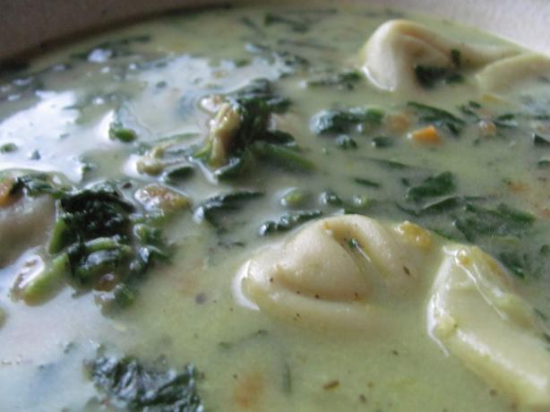 Creamy Chicken, Spinach and Tortellini Soup. Photo by under12parsecs