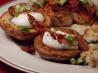 Roasted Baby Potatoes With Creme Fraiche, Bacon, and Chives. Recipe by Queen Dana