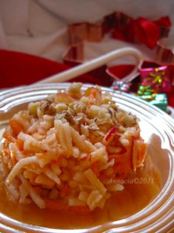 A is for Apple, C is for Carrot Salad. Photo by Annacia