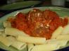Crusty Meatball Pasta-Low Fat, Hi Energy. Recipe by Noo