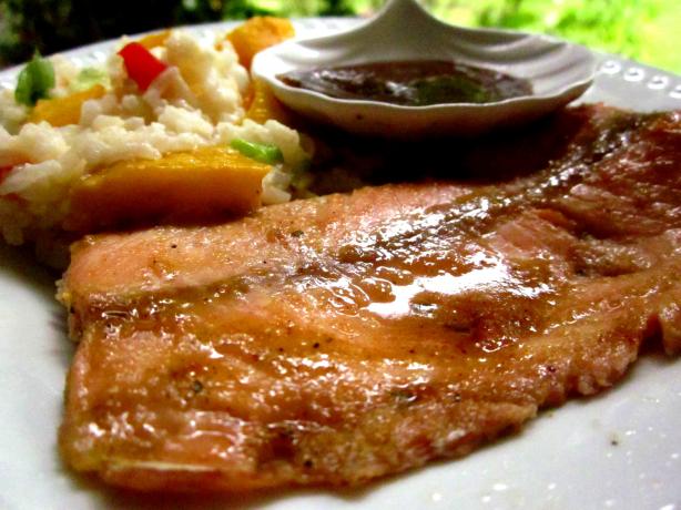 Applebee's Honey Grilled Salmon. Photo by gailanng