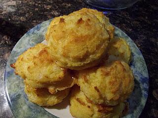 Buttery Garlic and Sharp Cheddar Biscuits - Low Carb. Photo by getfitkate