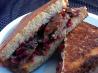 Grilled Steak Sandwich With Poblano Cranberry Chutney. Recipe by PaulaG