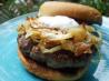 Burgers With Sauteed Onions and Horseradish Sauce. Recipe by Lori Mama