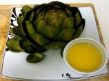 Boiled Artichoke With a Garlic Butter Dipping Sauce