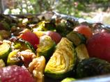 Roasted Brussels Sprouts With Grapes and Walnuts