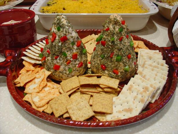 Appetizer Cheese Trees or Snowmen. Photo by Crimson