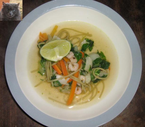Thai Noodle Soup With Vegetables and Shrimps. Photo by cookingwithdorus