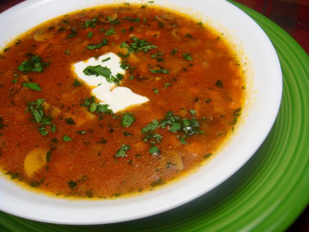 Tomato Mushroom Soup. Photo by Lori Mama