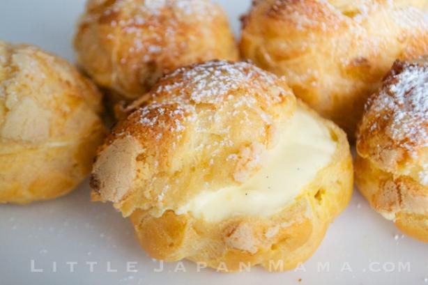 Japanese Crispy Cream Puff Shells (Shu Cream). Photo by Little Japan Mama