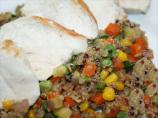 Quinoa With Veggies and Grilled Chicken Breast
