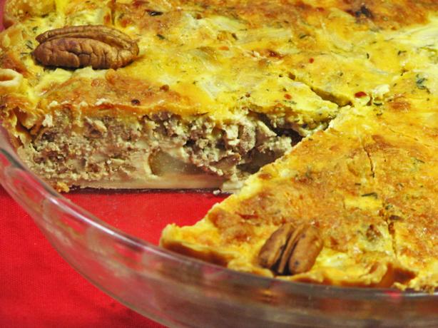 Pear-Pecan Sausage Quiche. Photo by Kerfuffle-Upon-Wincle