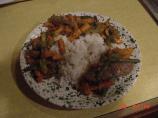 Stir-Fried Beef, Broccoli, and Yams. Photo by Timothy J Higgins Eva