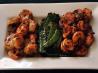 Red and White Prawns (Shrimp) With Green Vegetables (Yuan Yang X