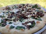 Spinach, Mushroom, Red Onion and Goat Cheese Pizza