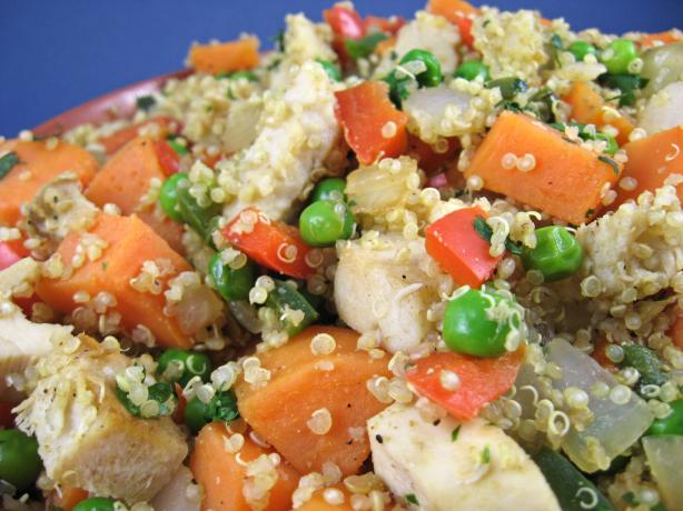 Chicken, Sweet Potato, and Quinoa Stir-Fry. Photo by Kathy at Food.com