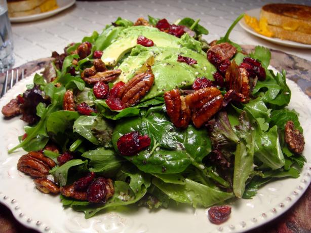 Cranberry Avocado Salad W/Sweet Balsamic Vinaigrette. Photo by Lori Mama