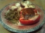 Meatloaf Stuffed Red Peppers