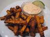 Spicy Sweet Potato Fries With Sriracha Dipping Sauce. Recipe by gailanng