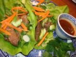 Beer-And-Sriracha-Marinated Beef Lettuce Cups. Photo by Vicki in CT